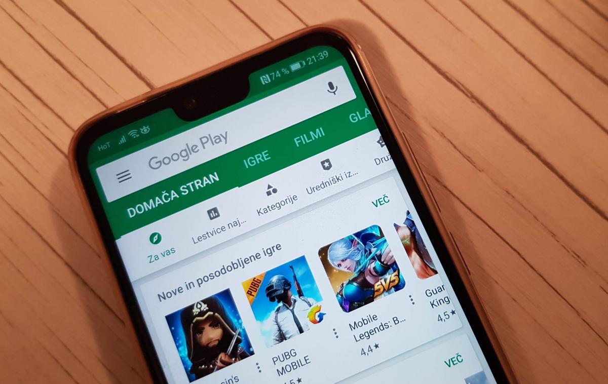 Google Play | Naslovna stran servisa Google Play, kjer lahko uporabniki pametnih telefonov z operacijskim sistemom Android najdejo aplikacije in igre. | Foto Matic Tomšič