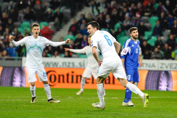 Ob rekordni zmagi nad San Marinom je prvi zadetek v dresu reprezentance dočakal tudi Branko Ilić. | Foto: Mario Horvat/Sportida