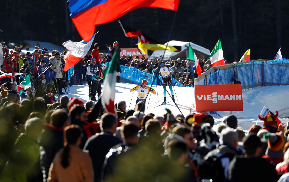 Anterselva SP | Slovenska četverica Miha Dovžan, Jakov Fak, Klemen Bauer in Rok Tršan si je na štafetni tekmi svetovnega prvenstva v Antholzu priborila izvrstno peto mesto.  | Foto Reuters