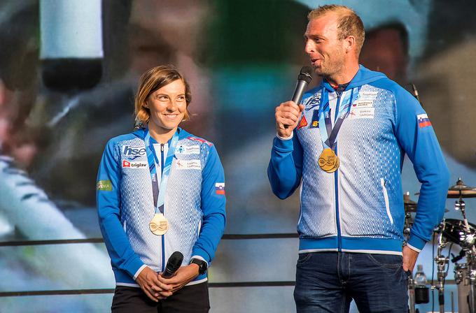 Eva Terčelj in Nejc Žnidarčič sta iz Španije prinesla zlato. | Foto: Urban Meglič/Sportida