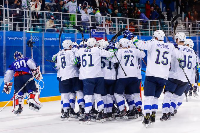 Slovenski hokejisti so prvič v zgodovini premagali ZDA in olimpijske igre po odličnih predstavah končali na 9. mestu ... | Foto: Stanko Gruden, STA