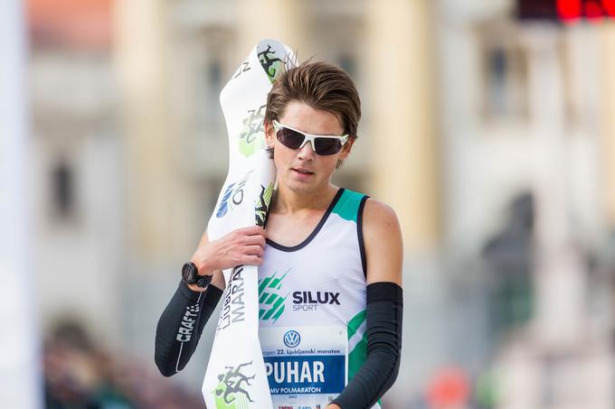 Rok Puhar je v Ljubljani na polmaratonu zmagal še tretjič. O tem, ali bo na "ljubljancu" kdaj tekel tudi maraton, še ni želel govoriti. | Foto: Žiga Zupan/Sportida