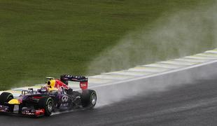 Na zadnjem treningu v dežju najhitrejši Webber