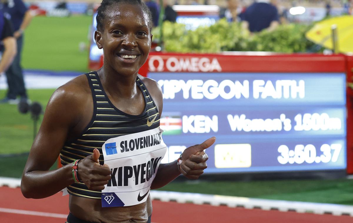 Faith Kipyegon | Faith Kipyegon se je povsem približala svetovnemu rekordu. | Foto Reuters