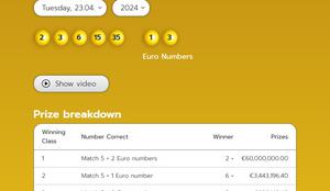 Eurojackpot: noro, 60 milijonov evrov igralcu iz Slovenije!