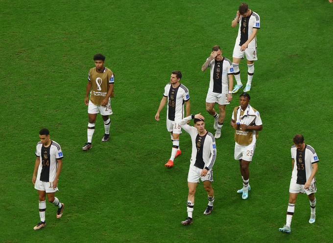 Nemci, ki so nepričakovano na SP 2022 izpadli že po skupinskem delu, bodo prihodnje leto gostili evropsko prvenstvo. Kot gostitelji ne igrajo v kvalifikacijah. V soboto se bodo pomerili s Perujem v Mainzu, tri dni pozneje pa v Kölnu z Belgijo. | Foto: Reuters