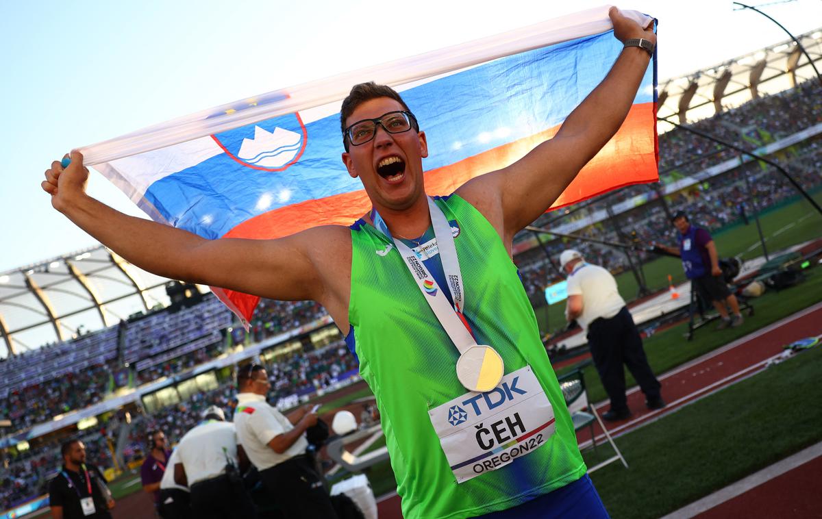 Kristjan Čeh | Kristjan Čeh je svetovni prvak v metu diska. To je druga slovenska zlata kolajna na svetovnih prvenstvih v atletiki. | Foto Reuters