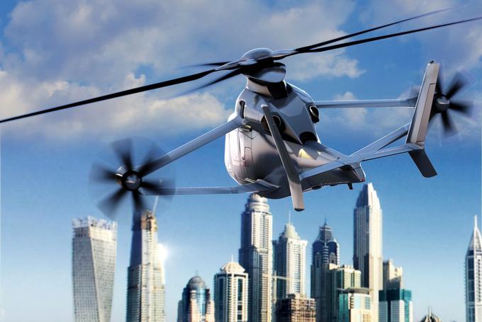 Lateralni, stransko nameščeni rotorji oziroma motorji racerju omogočajo bistveno boljše pospeške in pojemke. | Foto: Airbus Helicopters