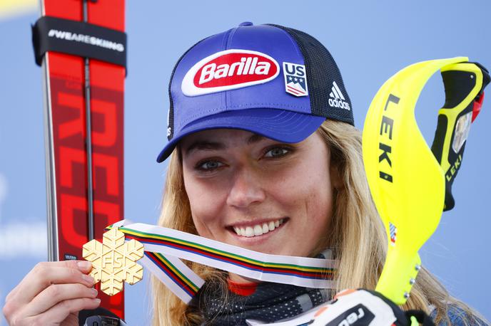 Mikaela Shiffrin | Mikaela Shiffrin se veseli že šeste zlate medalje na svetovnih prvenstvih. | Foto Guliverimage