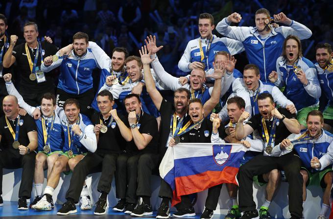 Rokometna reprezentanca je prva, ki je Sloveniji na svetovnih prvenstvih večjih ekipnih športov zagotovila medaljo. | Foto: Reuters
