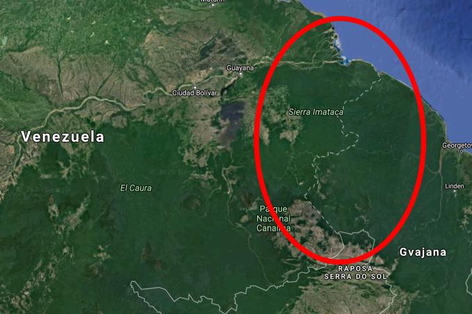 Območje pokrajine Essequibo, ki meji na Venezuelo, zajema skoraj 160 tisoč kvadratnih kilometrov ali dve tretjini ozemlja Gvajane.  | Foto: Matic Tomšič / Posnetek zaslona