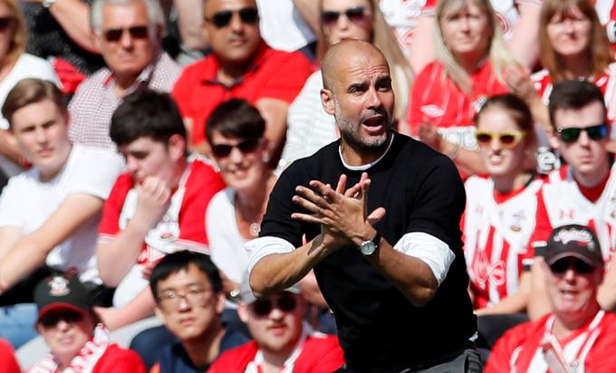 Josep Guardiola je z Manchester Cityjem poskrbel za nov mejnik v angleški premier ligi. | Foto: Reuters