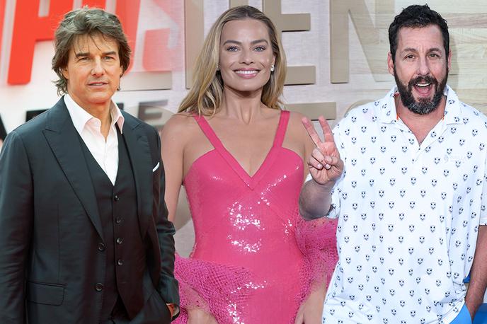 Tom Cruise, Margot Robbie, Adam Sandler | Nekateri, ki se jim je uspelo uvrstiti na lestvico, so tudi med nominiranci za prihajajoče filmske nagrade oskar. | Foto Guliverimage