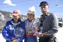 Eileen, Mikaela in Jim Shiffrin - Aspen, 2017