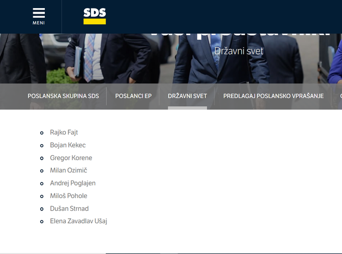 člani SDS v državnem svetu | Foto: Spletna stran stranke SDS