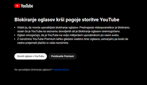 Vrag je vzel šalo: tudi v Sloveniji blokada YouTuba