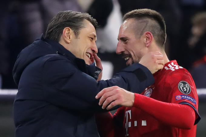 Niko Kovač in Franck Ribery na dvoboju proti Benfici nista skrivala sreče, zadovoljstva in medsebojnega spoštovanja. | Foto: Guliverimage/Getty Images