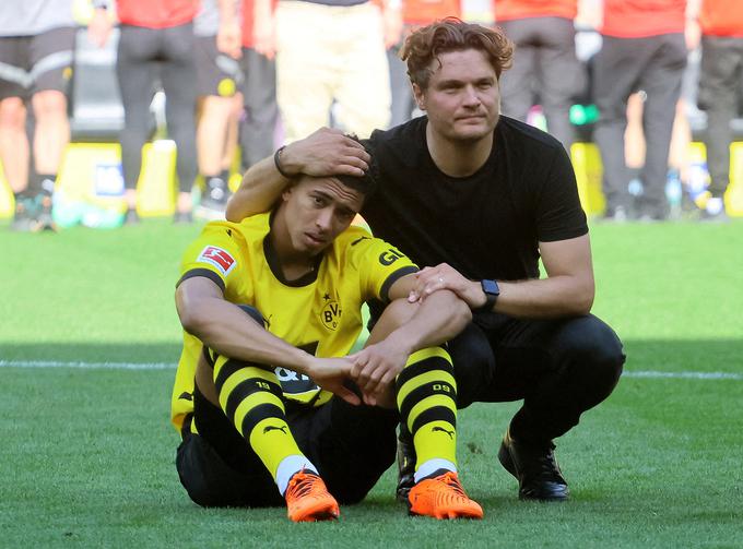 Jude Bellingham je bil pred tremi tedni med najbolj razočaranimi, ko je Borussia na zadnji tekmi sezone zapravila nemški naslov prvaka. | Foto: Reuters
