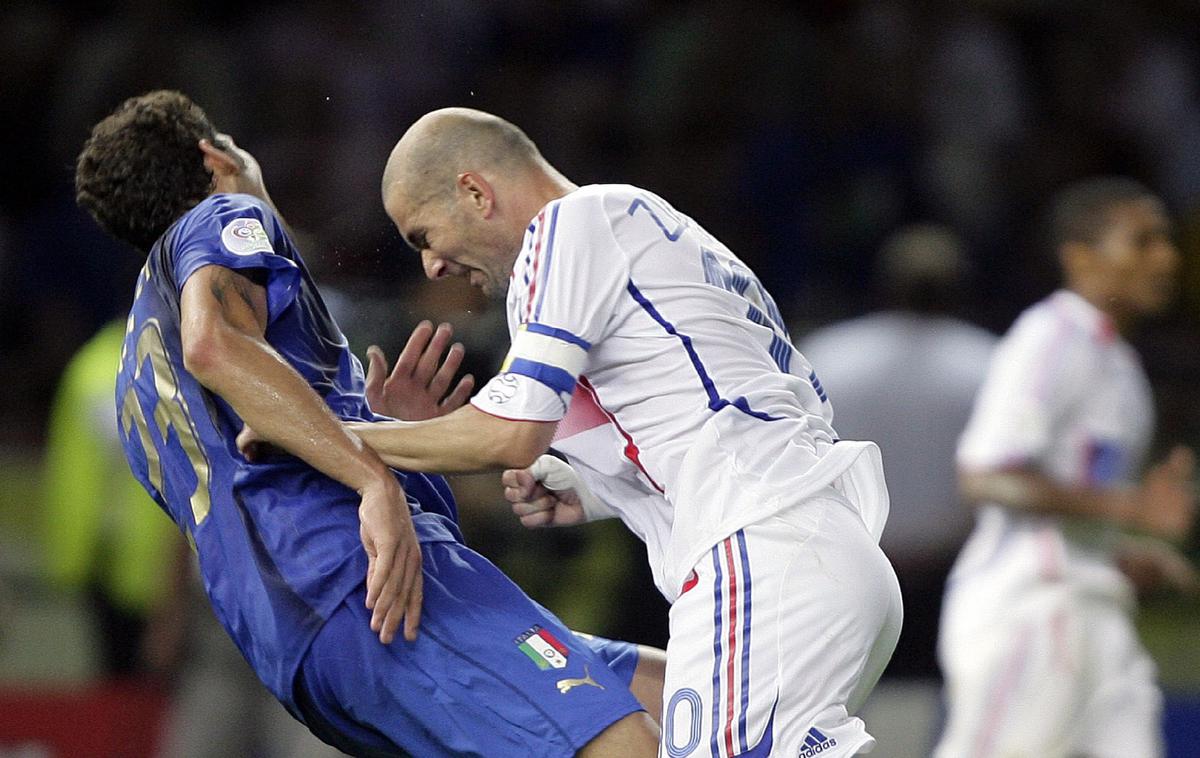 Marco Materazzi, Zinedine Zidane | Le kdo se ne spominja udarca, ko se je Zinedine Zidane znesel nad Marcom Materazzijem in v finalu SP prejel rdeči karton? | Foto Reuters