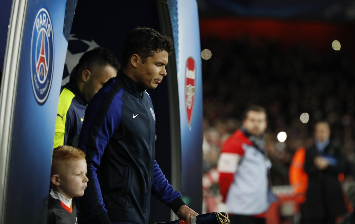 Thiago Silva PSG | Thiaga Silvo je doma pričakalo neprijetno presenečenje. | Foto Reuters