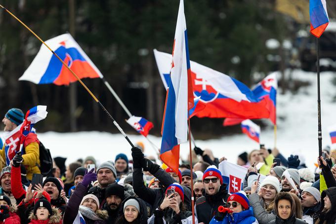 Brez slovaških navijačev bi bila kulisa v ciljnem izteku nekoliko žalostna. | Foto: Vid Ponikvar/Sportida