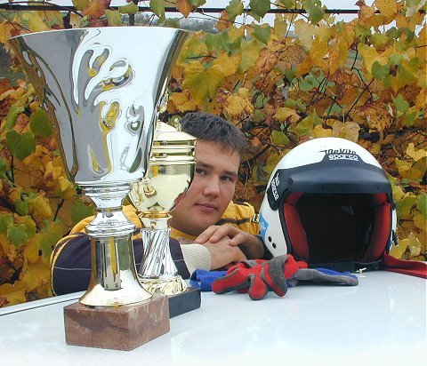 Rok Turk po svoji prvi tekmovalni sezoni leta 2001, ko je vozil še gorske dirke | Foto: Gregor Pavšič