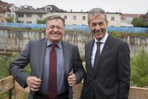 Stojan Petrič in Zoran Janković sta položila temeljni kamen za gradnjo 195 stanovanj