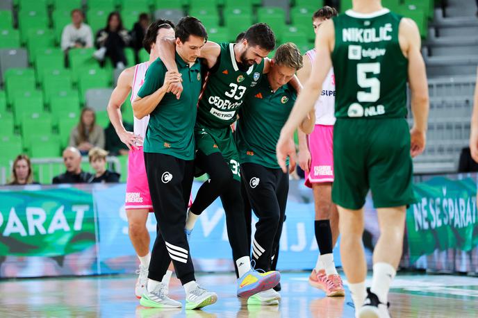 Cedevita Olimpija - Mega, Nikos Chougkaz | Poškodba se je pripetila na tekmi z Mego. | Foto Filip Barbalić