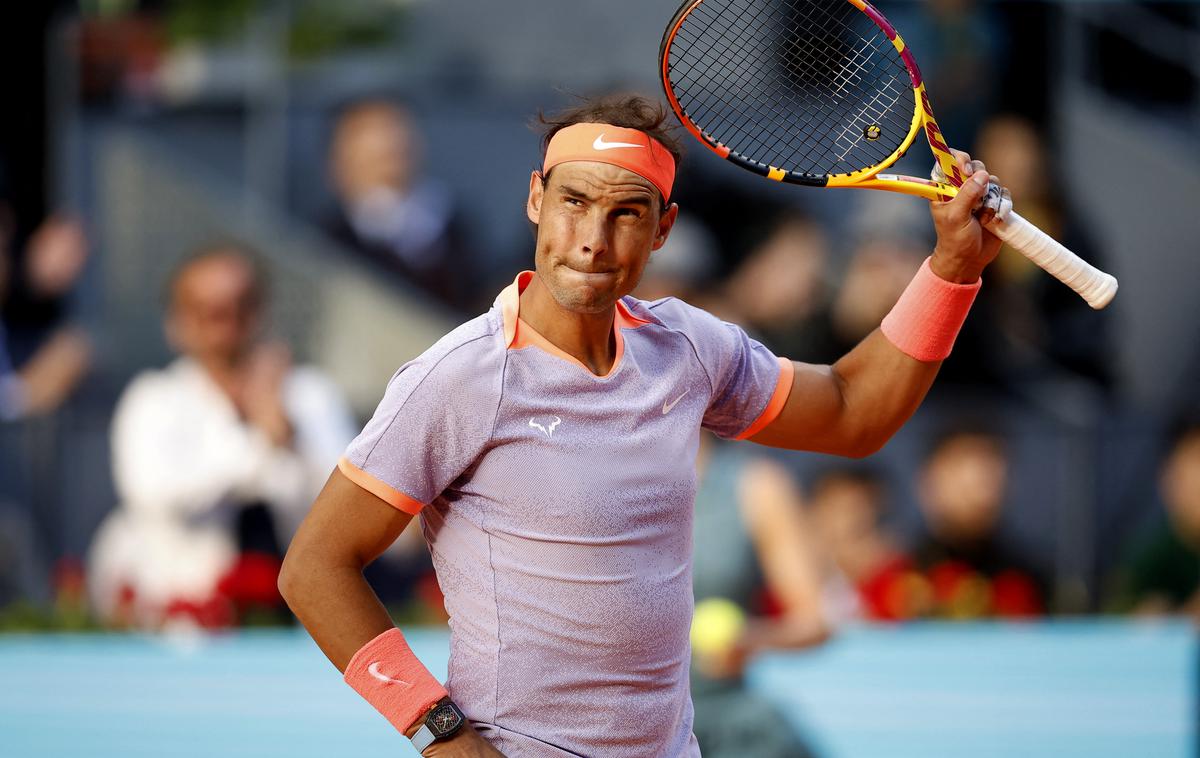 Rafael Nadal | Rafael Nadal je zanesljivo preskočil prvo oviro ob morebitnem zadnjem nastopu na domačem mastersu v Madridu.  | Foto Reuters