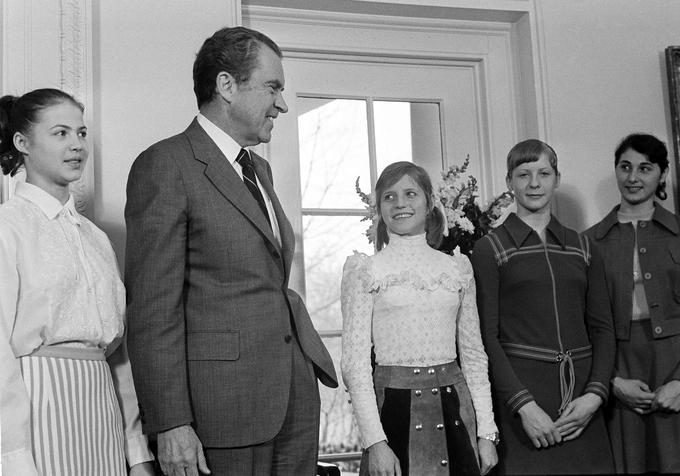 Olga Karbut na obisku pri ameriškemu predsedniku Richardu Nixonu | Foto: Guliverimage